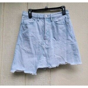 Free People We The Free going rogue  Mini Skirt Womens 27 denim jean cutoff